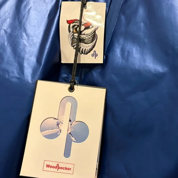 Woodpecker Men’s Wind Shell Flash Blue Jacket Hooded Zip Up Brand New NWT - Picture 6 of 13